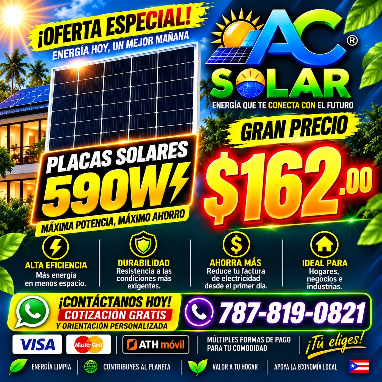 Placas Solares 590W